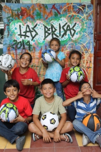 New Soccer balls for the kids from Kidz GiG's Project Las Brisas